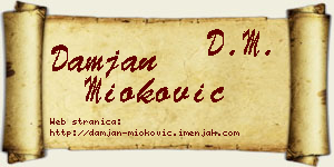 Damjan Mioković vizit kartica